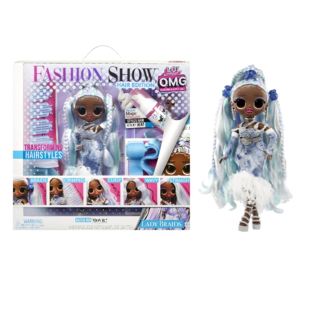 🐩♡L.O.L. Surprise! OMG Fashion Show Lady Braids Doll - Multi-Color